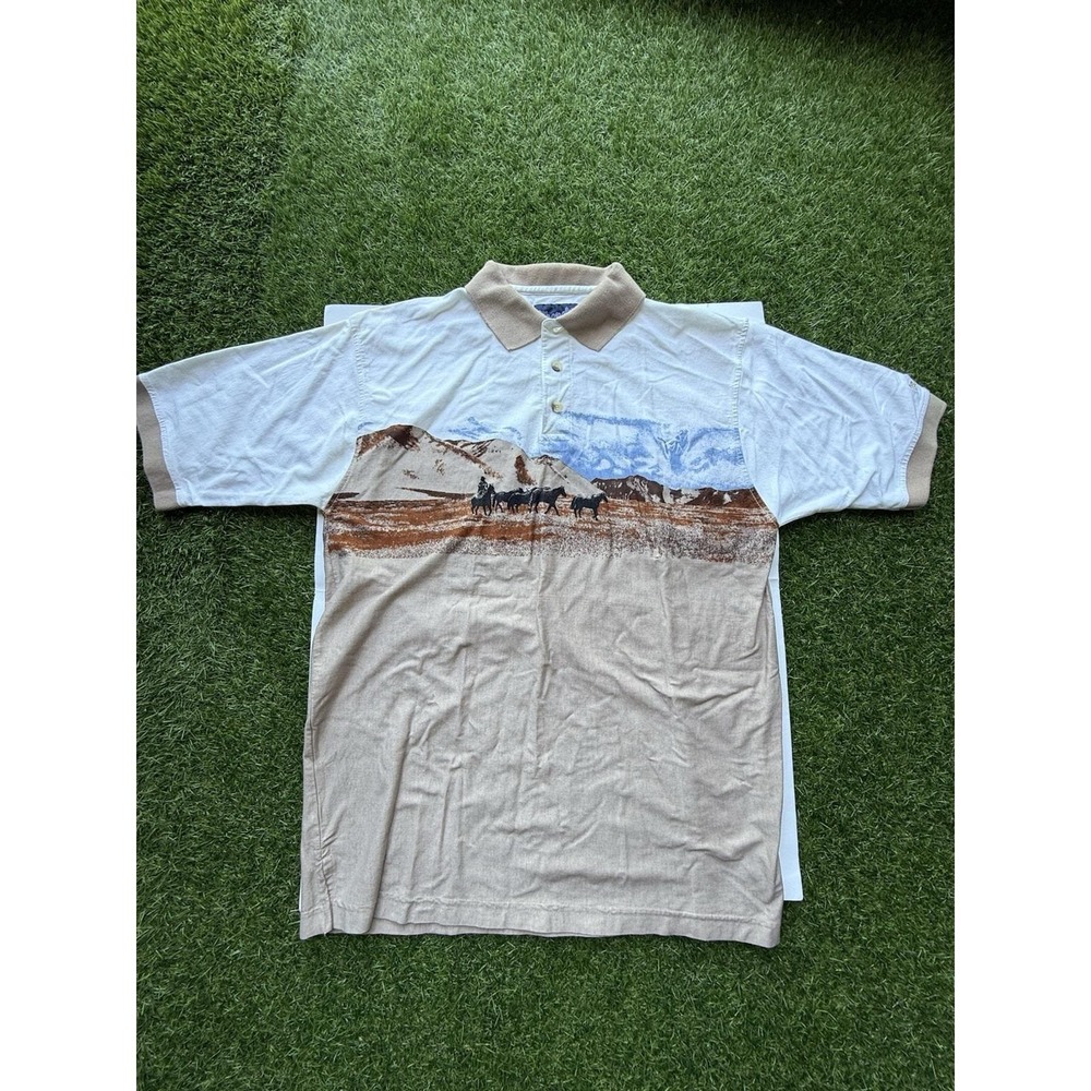 Wrangler 1990's Vintage Western Wrap-Around Cowboy Polo